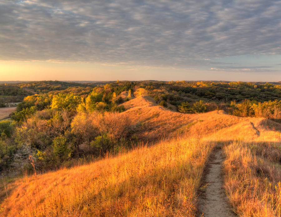 The sun sets over the Loess Hills in Monona County. (Photo by Robert Buman)