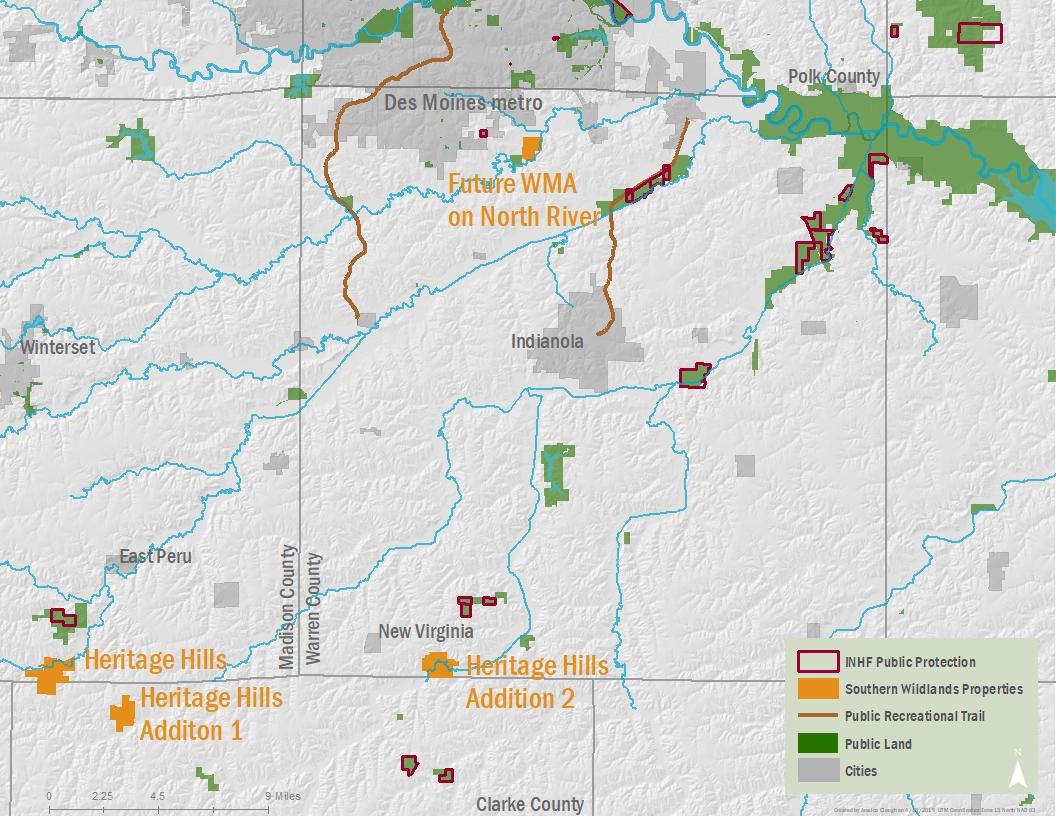 Map of southern wildlands