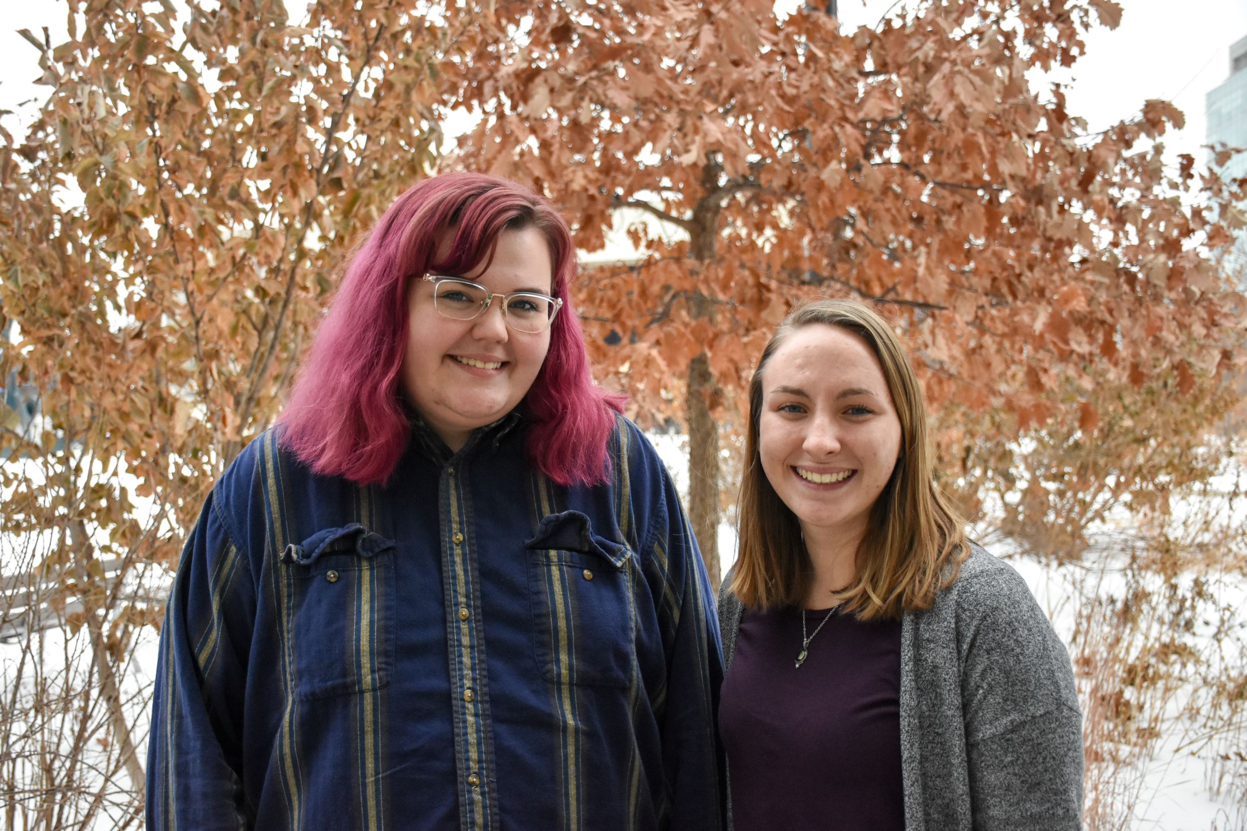 Zoe and Daria, INHF's new office interns