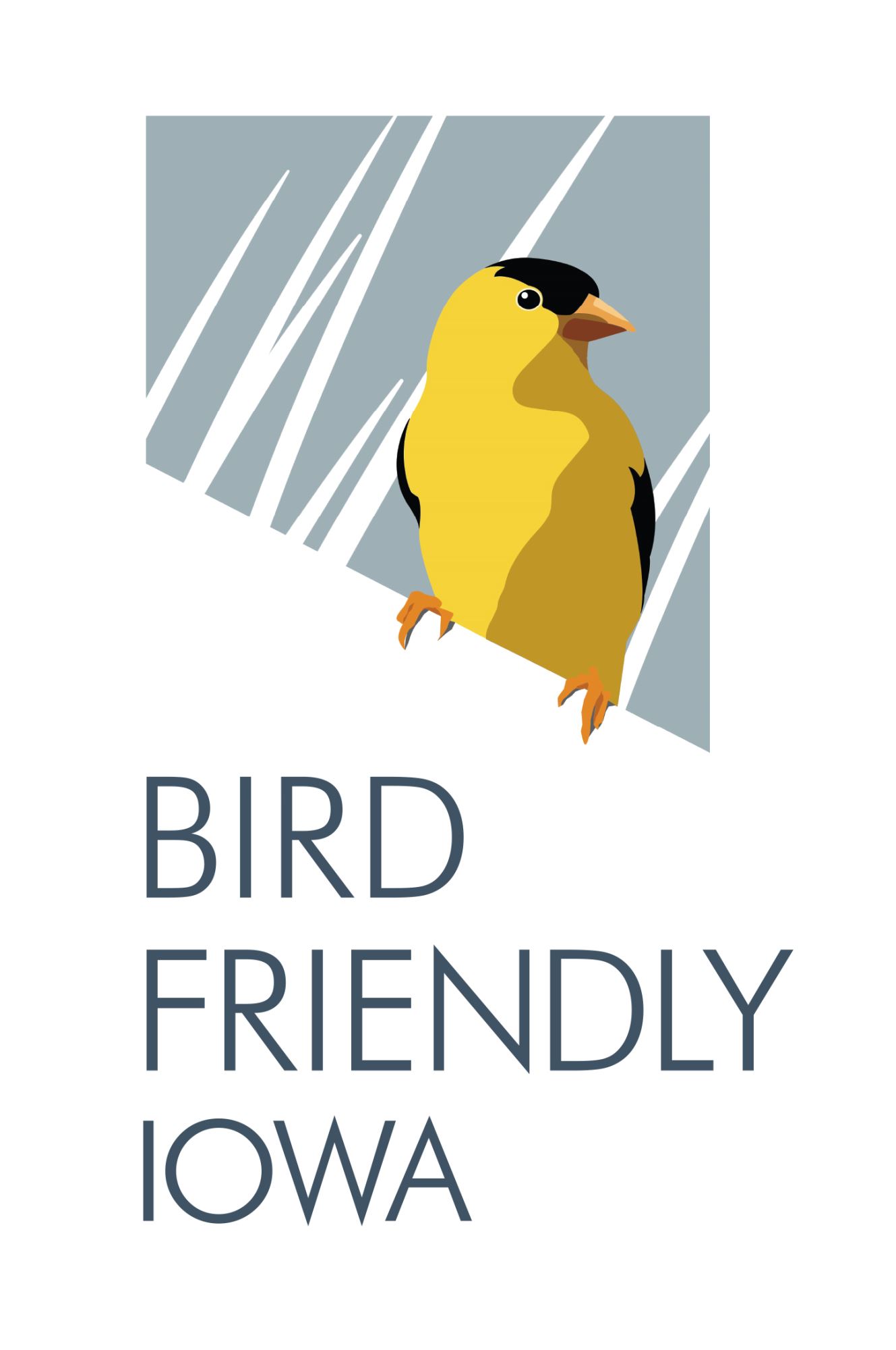 Bird Friendly Iowa Goldfinch Logo