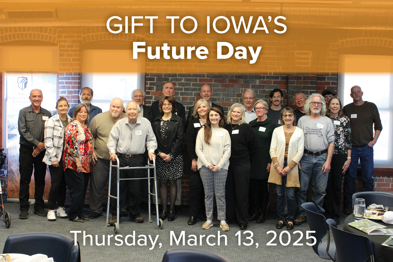 Group photo of landowners recognized at the Gift to Iowa's Future Day ceremony