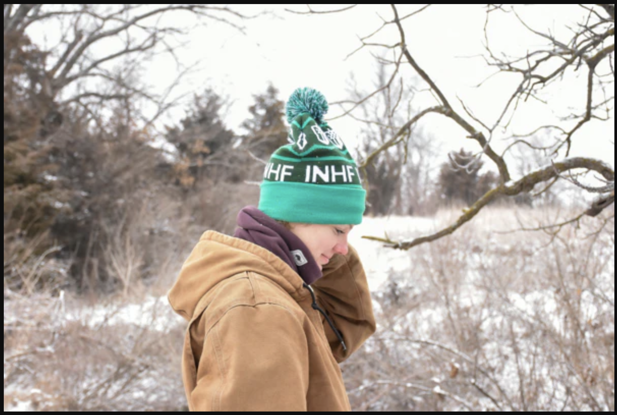 Stocking hat in winter