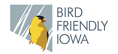 Bird Friendly Iowa Logo with goldfinch