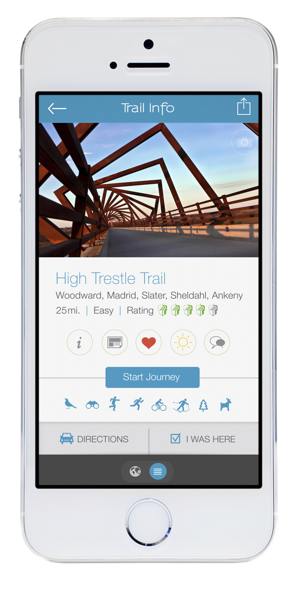 Iowa By Trail app