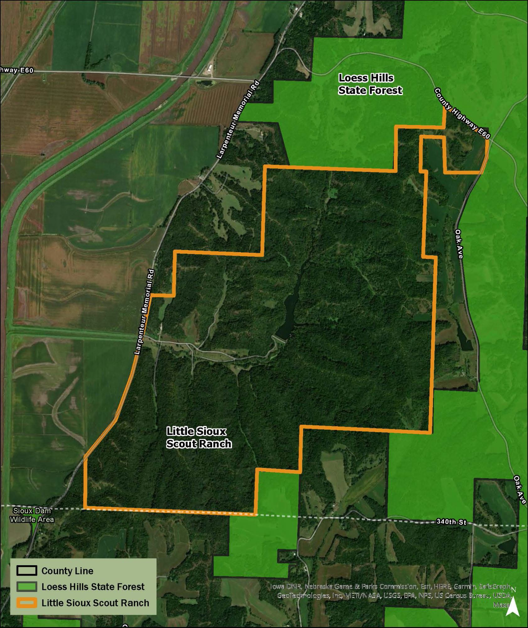 Aerial View of Little Sioux Scout Ranch