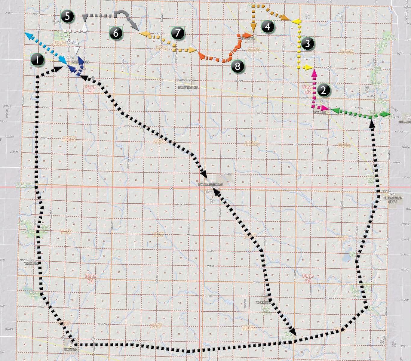 Pocahontas County Map