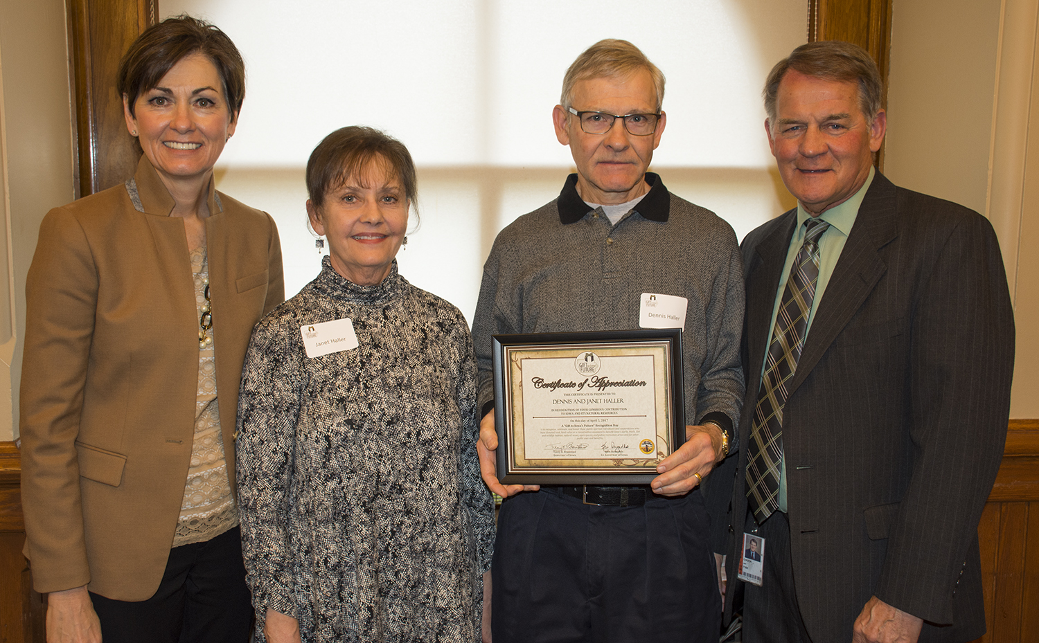 Landowners recognized at Gift to Iowa's Future Day