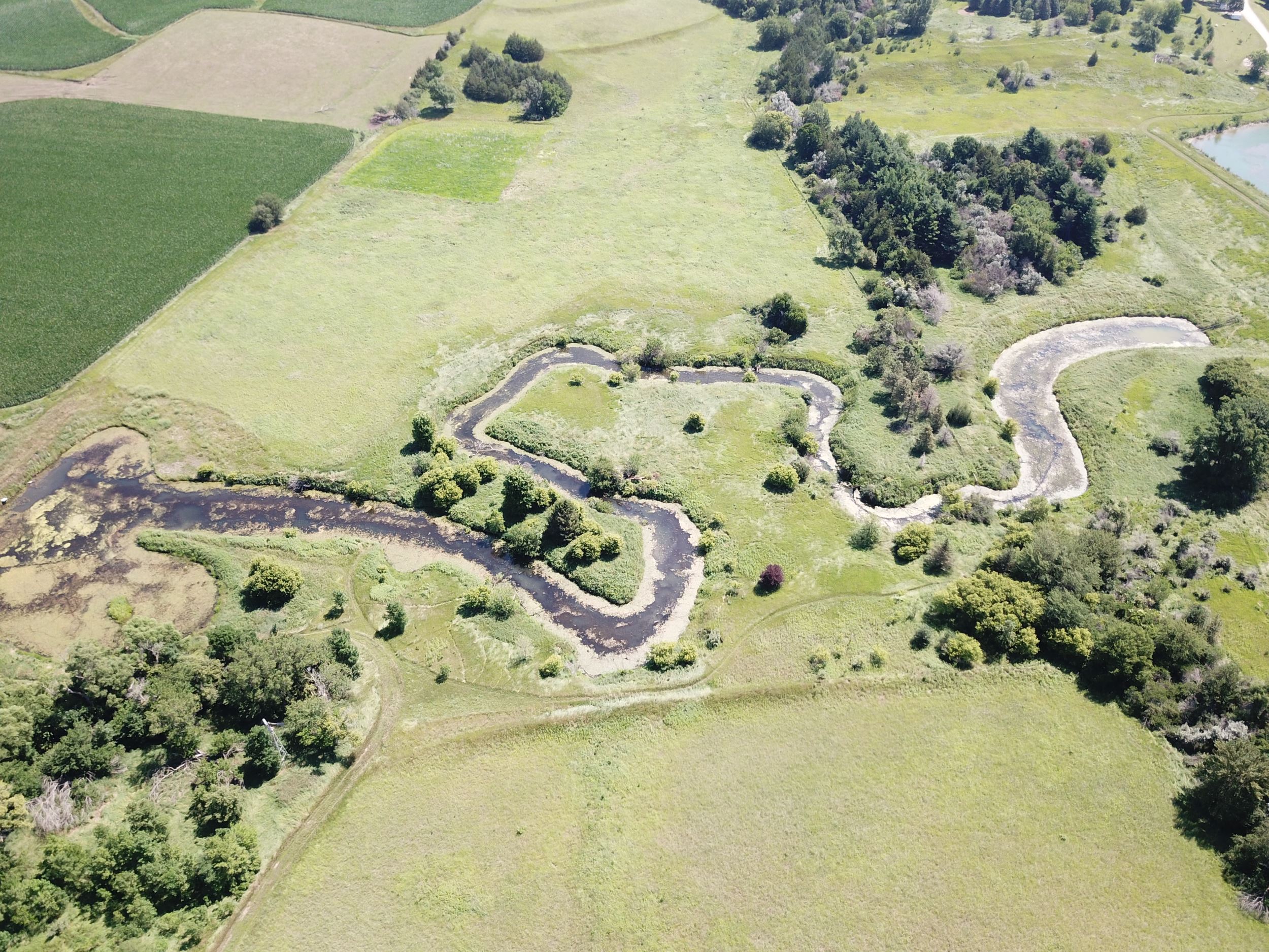 Creek draining into nearby recreation area from the Rich Smith Wildlife Area