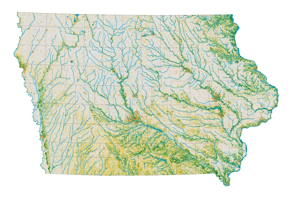 Iowa modern land use map