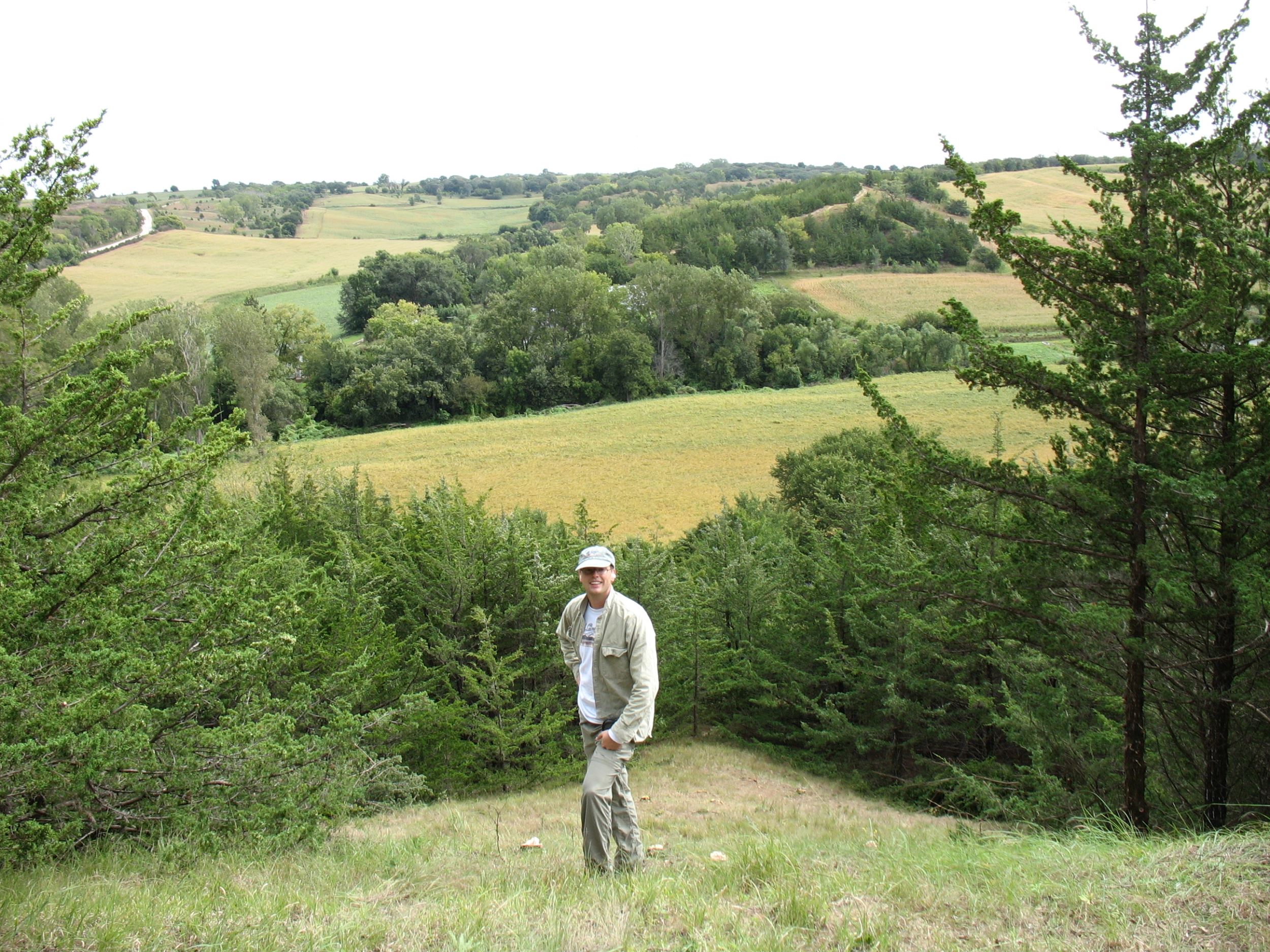 Patrick Swanson on his land