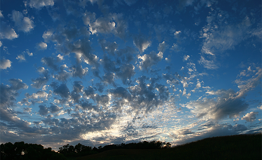 Altocumulus clouds