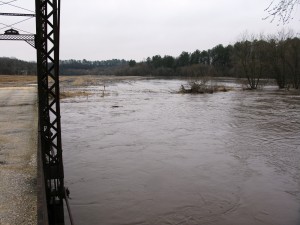 Upper Iowa River flood scene taken by Brian Fankhauser near Chimney Rock on Wednesday, April 10.