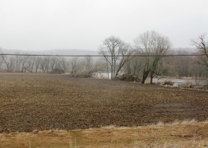 Upper Iowa River flood scene taken by Brian Fankhauser near Chimney Rock on Wednesday, April 10.